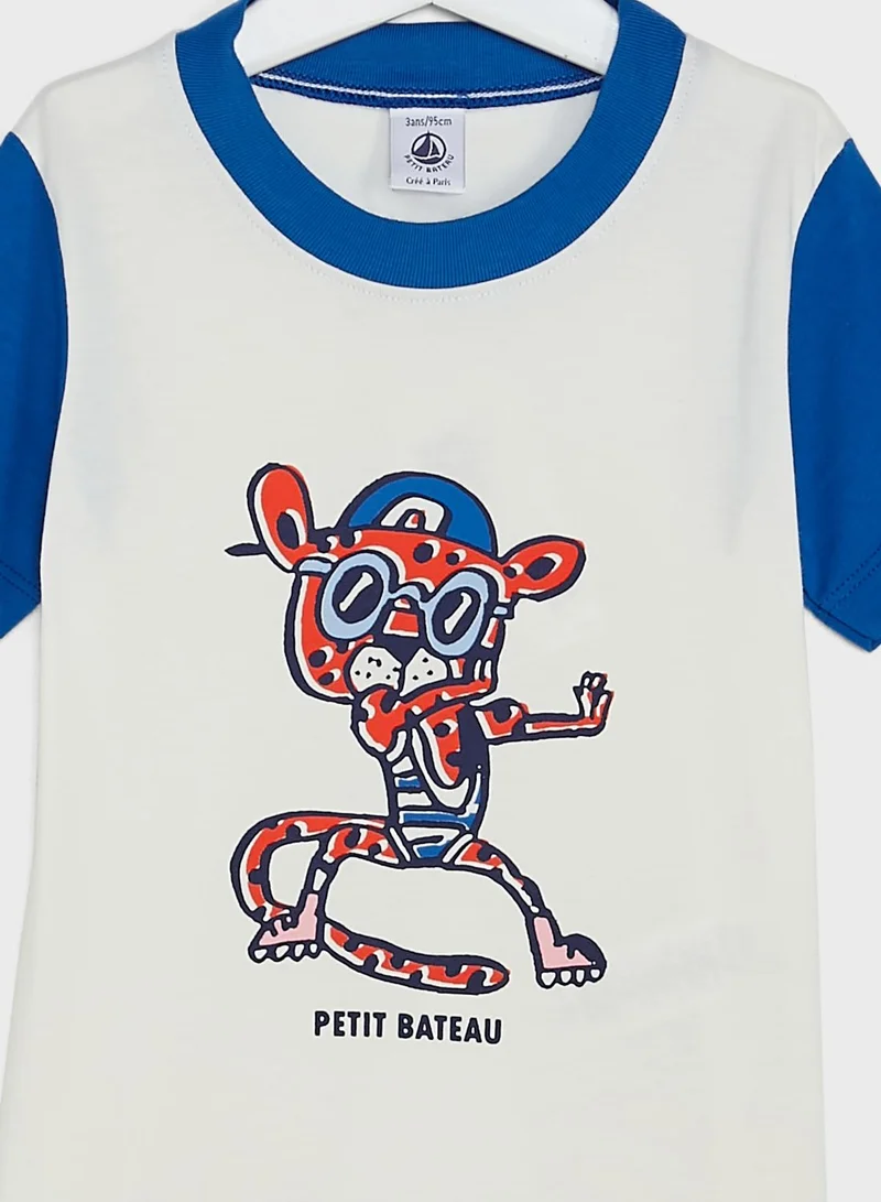 Petit Bateau Kids Leopard Print T-Shirt