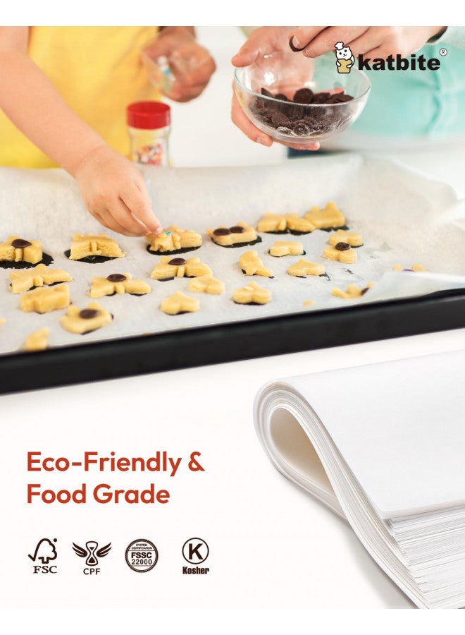 Katbite 16x24 inch Heavy Duty Parchment Paper Sheets, 100Pcs Precut Non-Stick Full Parchment Sheets for Baking, Cooking, Grilling, Frying and Steaming, Full Sheet Baking Pan Liners, Commercial Baking - Image 3