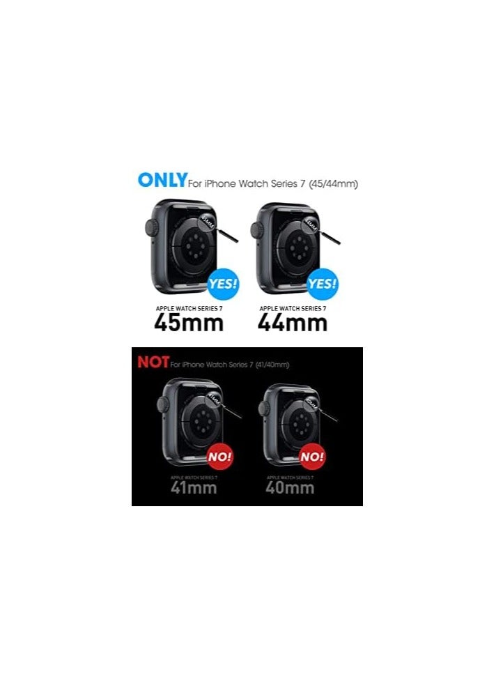 SUPCASE Unicorn Beetle Pro Series Case Designed for Watch Series 9/8/7 [45mm], Rugged Protective Case with Strap Bands for Watch series 6/SE/5/4 [44mm] - Black - Image 2