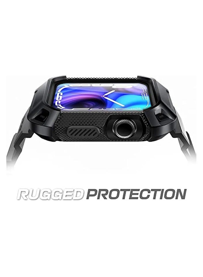 SUPCASE Unicorn Beetle Pro Series Case Designed for Watch Series 9/8/7 [45mm], Rugged Protective Case with Strap Bands for Watch series 6/SE/5/4 [44mm] - Black - Image 3