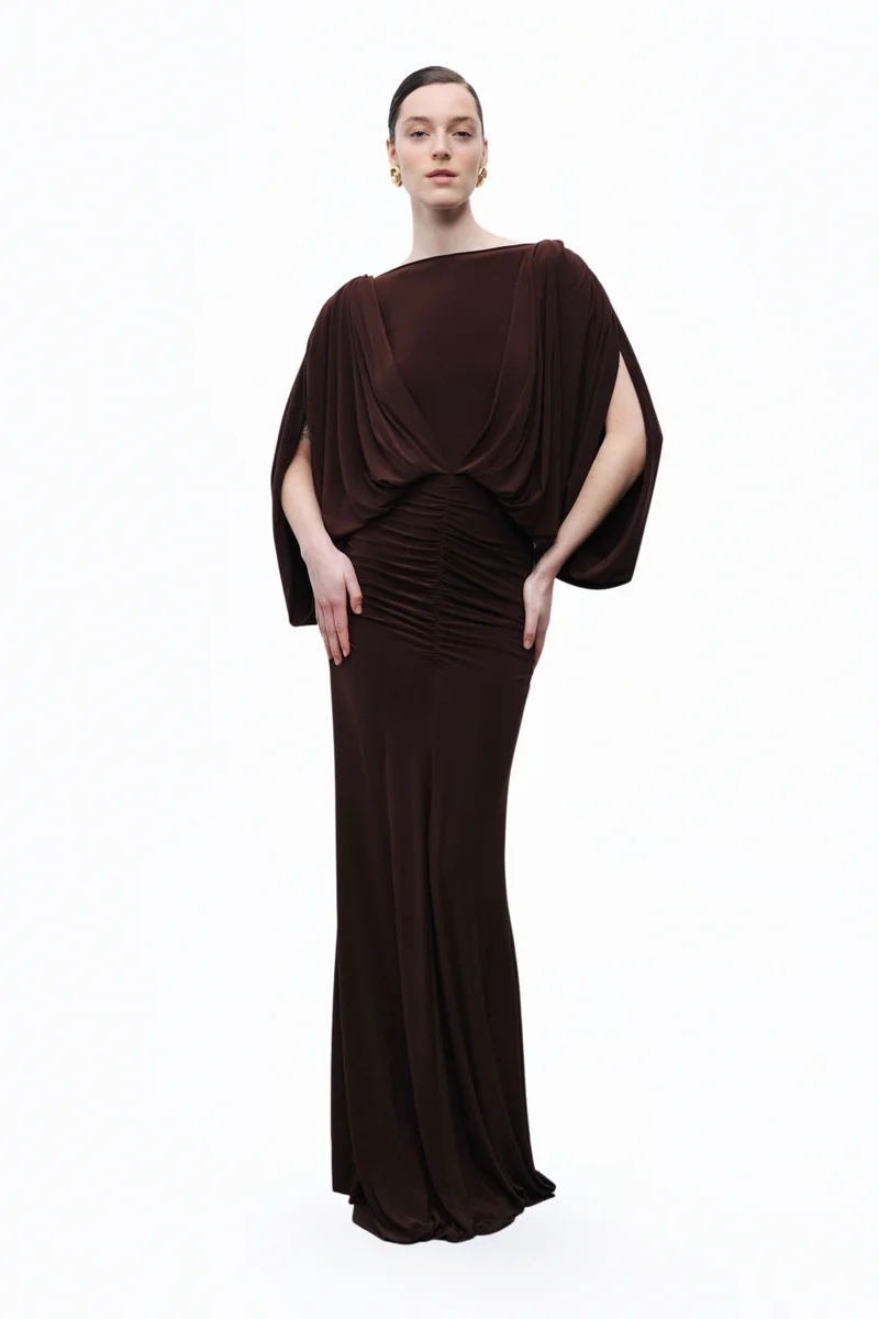 Nocturne Draped Maxi Dress