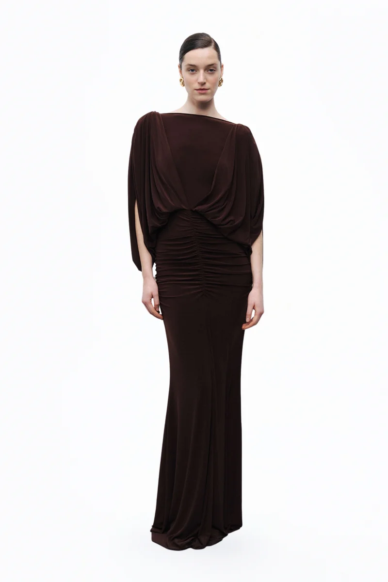 Nocturne Draped Maxi Dress