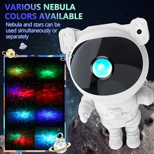 coku Astronaut Projector Night Light Projector for Kids Bedroom – Space and Planet Projector Night Lamp with Remote Timer, Galaxy Projector Light for Bedroom Decor (Pack of 1) - Image 2
