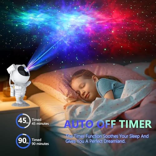 coku Astronaut Projector Night Light Projector for Kids Bedroom – Space and Planet Projector Night Lamp with Remote Timer, Galaxy Projector Light for Bedroom Decor (Pack of 1) - Image 4