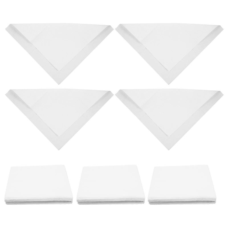 100 Square Disposable Paper Dinner Napkins 30cm White Napkins For Weddings Parties And Holiday Supplies - Image 2
