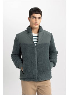 DeFacto Man Modern Fit Stand- Up Collar Long Sleeve Mont  - Image 3