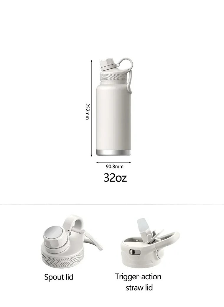 Generic - 306 Stainless Steel Vacuum Insulated Water/Beverage Bottle with Durable Leakproof Metal Thermos Cap for Various Activities 32 oz/956ml - Image 1