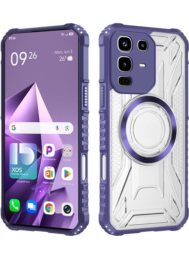general Matte Clear Case Compatible with Infinix Note 50 Pro Built-in Magnetic Function, Skin-friendly Anti-fingerprint Protective Cover