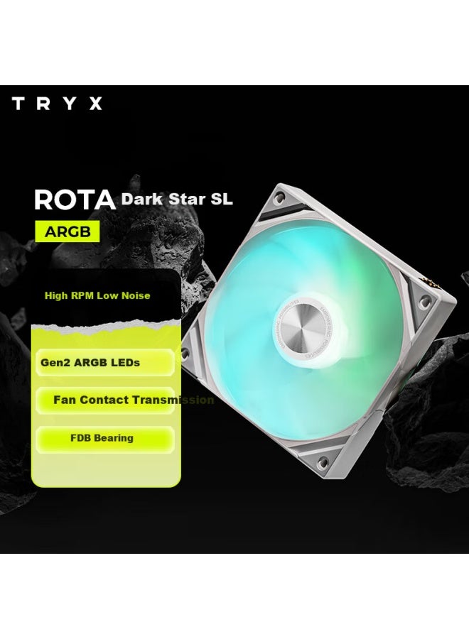 Tryx Rota Dark Star Sl Argb 120mm Fan White - Image 1