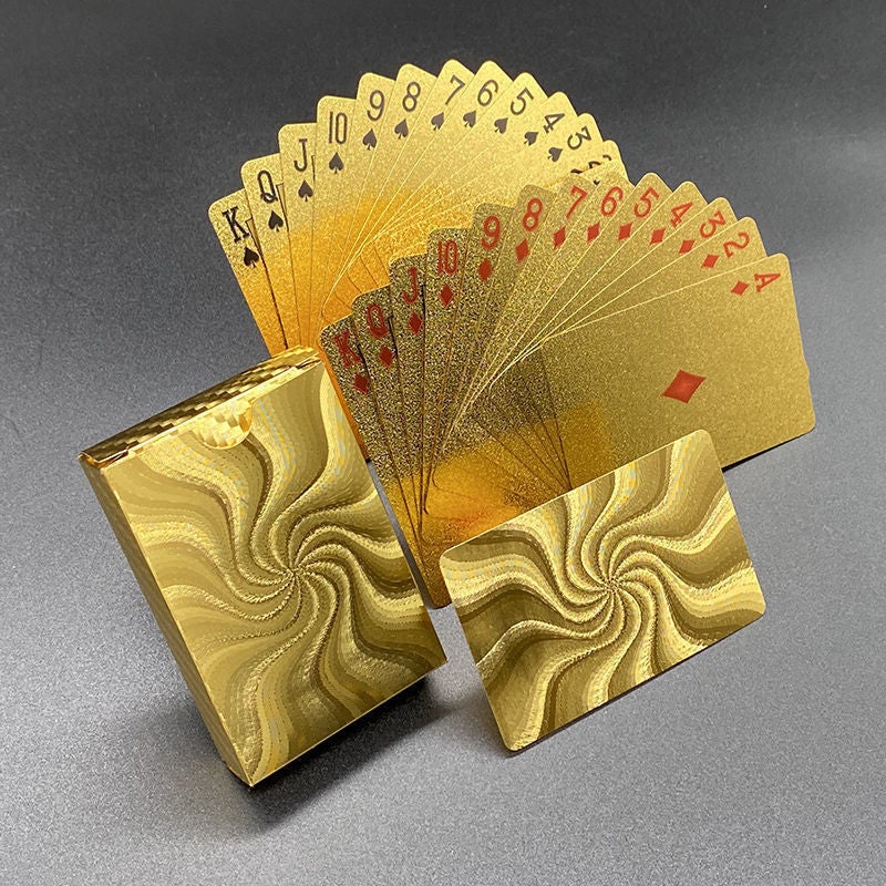 Gold Foil Plastic Playing Cards - Waterproof, Durable - Image 5