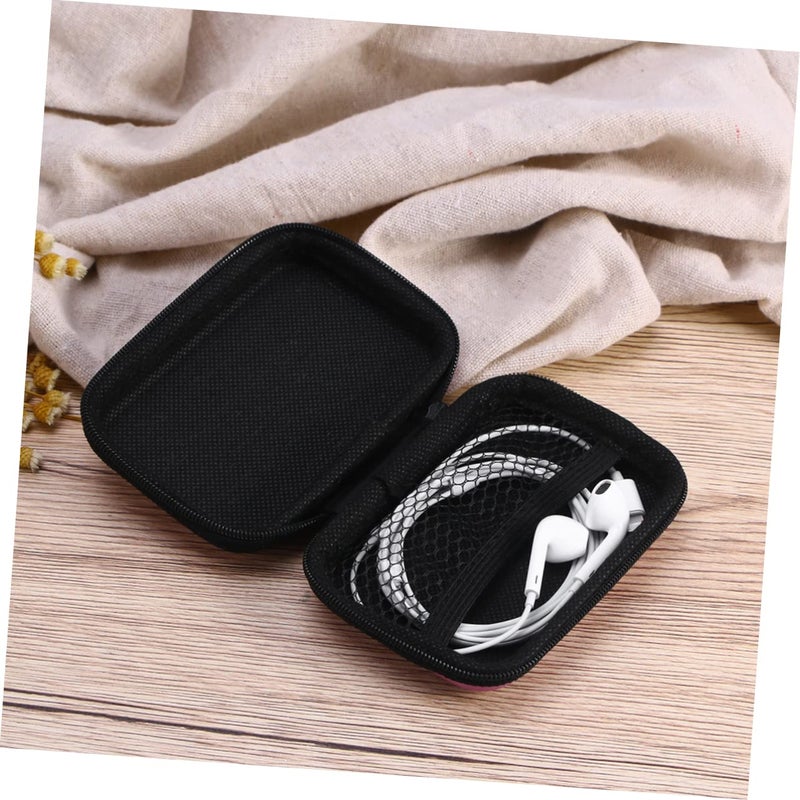 Purple Mesh Digital Storage Bag Organizer Pouch for Earphones Charging Cables Travel Use - Image 5