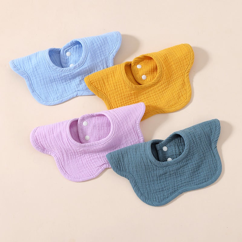 Baby Saliva Towel Pure Cotton Gauze Bib for Boys and Girls, Newborn Waterproof Anti-Spit-Up Bib Neck Scarf - Image 5