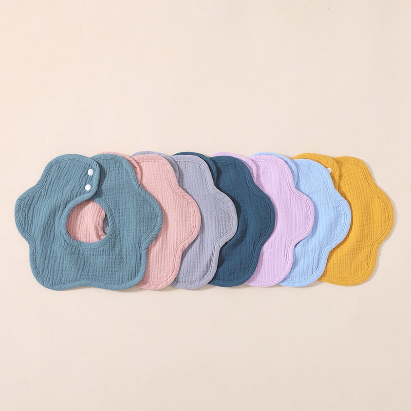 Baby Saliva Towel Pure Cotton Gauze Bib for Boys and Girls, Newborn Waterproof Anti-Spit-Up Bib Neck Scarf - Image 3
