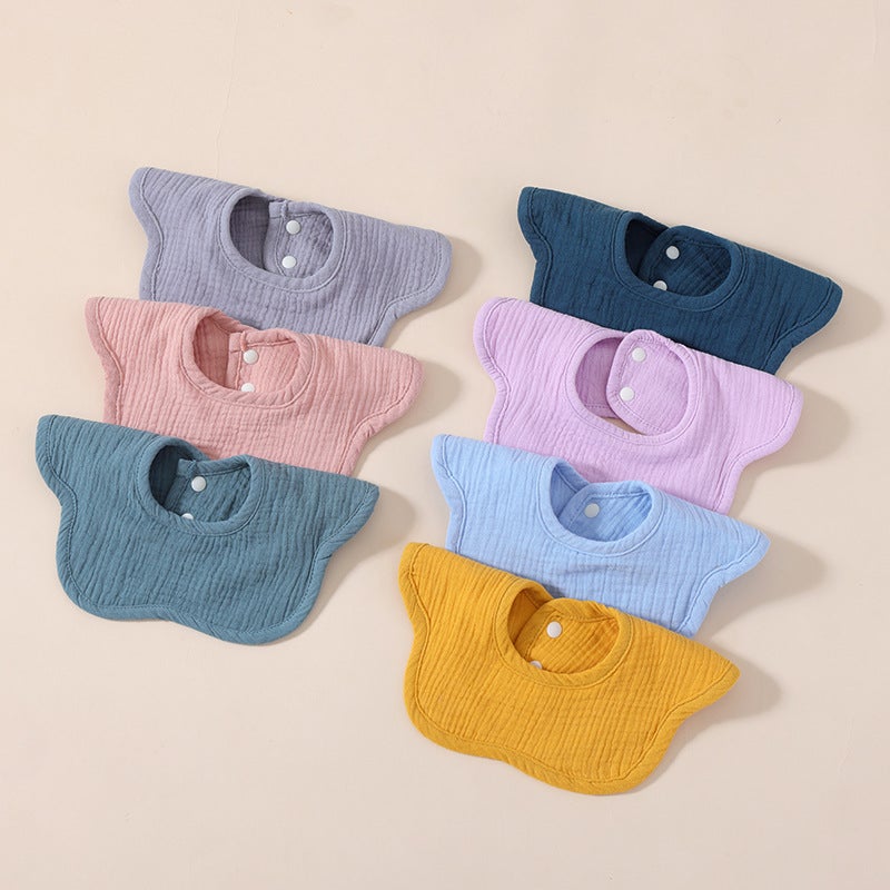 Baby Saliva Towel Pure Cotton Gauze Bib for Boys and Girls, Newborn Waterproof Anti-Spit-Up Bib Neck Scarf - Image 4