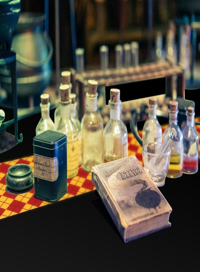 Oudain 3 Pcs 3 Pcs Wizard Tablecloth 54 x 108 Inches Plastic Black Table Cover Red Golden Tablecloth Disposable Magical Party Supplies for Halloween Witch Birthday Party Decoration (Rhombus) - Image 4