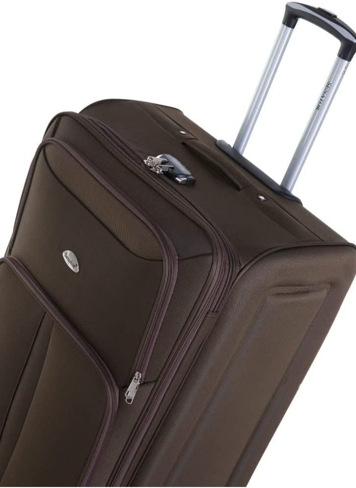 SENATOR - Senator Soft-Shell Luggage Sets 4-Pieces Suitcase for Unisex KH108 | Ultra Lightweight Expandable EVA With Wheels 2 (Set of 4, Brown) - Image 1
