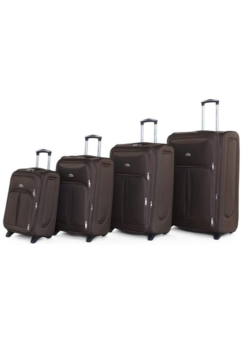 SENATOR - Senator Soft-Shell Luggage Sets 4-Pieces Suitcase for Unisex KH108 | Ultra Lightweight Expandable EVA With Wheels 2 (Set of 4, Brown) - Image 1