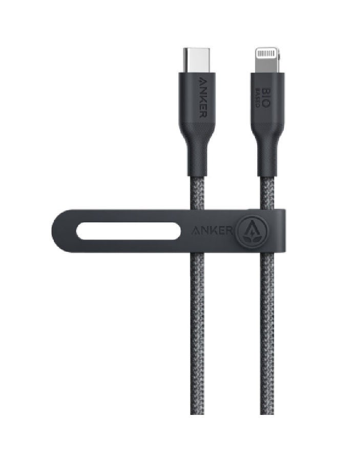 Anker 542 USB-C to Lightning Bio-Nylon 6ft Cable A80B6H11 Black - Image 1