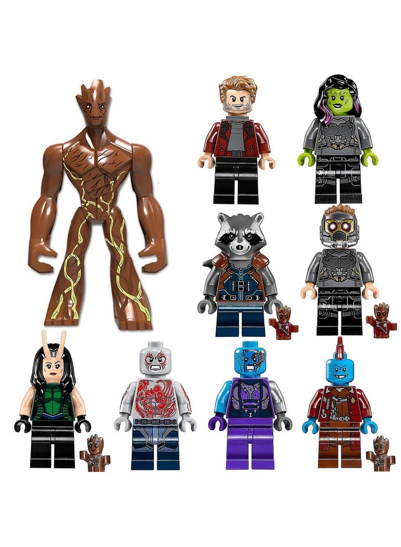 9pcs Guardians of the Galaxy Mini Figures Building Blocks Toys Kids Toys, Kids Gifts - Image 1