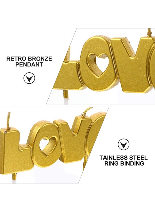 Beyond 2 Pcs LOVE Birthday Candles, Gold Powder Gradient Cake Candles, Cupcake Candles for Birthday Wedding & Lucky Party Cake Decorations (Blue+Pink) - Image 2