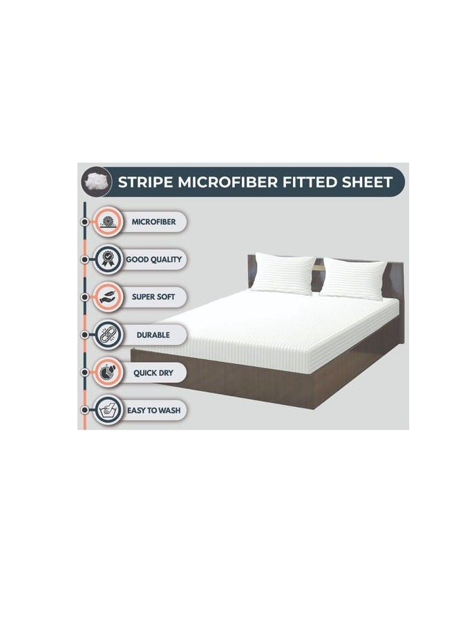 بروماس ملاءة جاهزة من الألياف الدقيقة باللون الأزرق الملكي - مقاس كوين 150 × 200 سم - Image 4