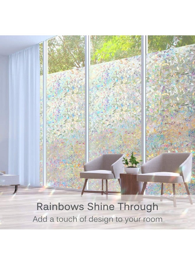 Volcanics Volcanics Window Privacy Film Static Window Clings Vinyl 3D Window Decals Window Stickers Rainbow Window Film for Glass Door Heat Home Control Anti UV 23.6 x 118 Inches  - Image 2
