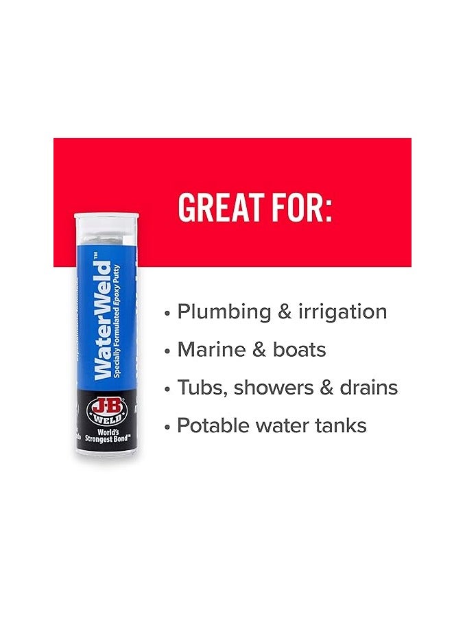 JB WELD 8277 WaterWeld Epoxy Putty Stick - 2 oz - Image 5