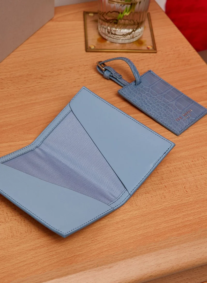 Ted Baker Annitae Imitation Croc Passport & Luggage Tag