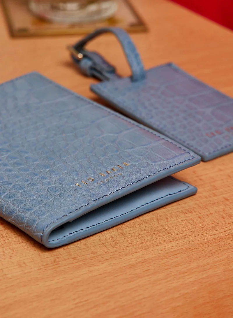 Ted Baker Annitae Imitation Croc Passport & Luggage Tag