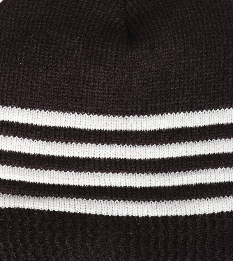 FabSeasons Unisex Acrylic Woolen Skull Cap for Winters with Faux Fur Lining on The Inner Side for Extra Protection from Cold Brown - Image 4