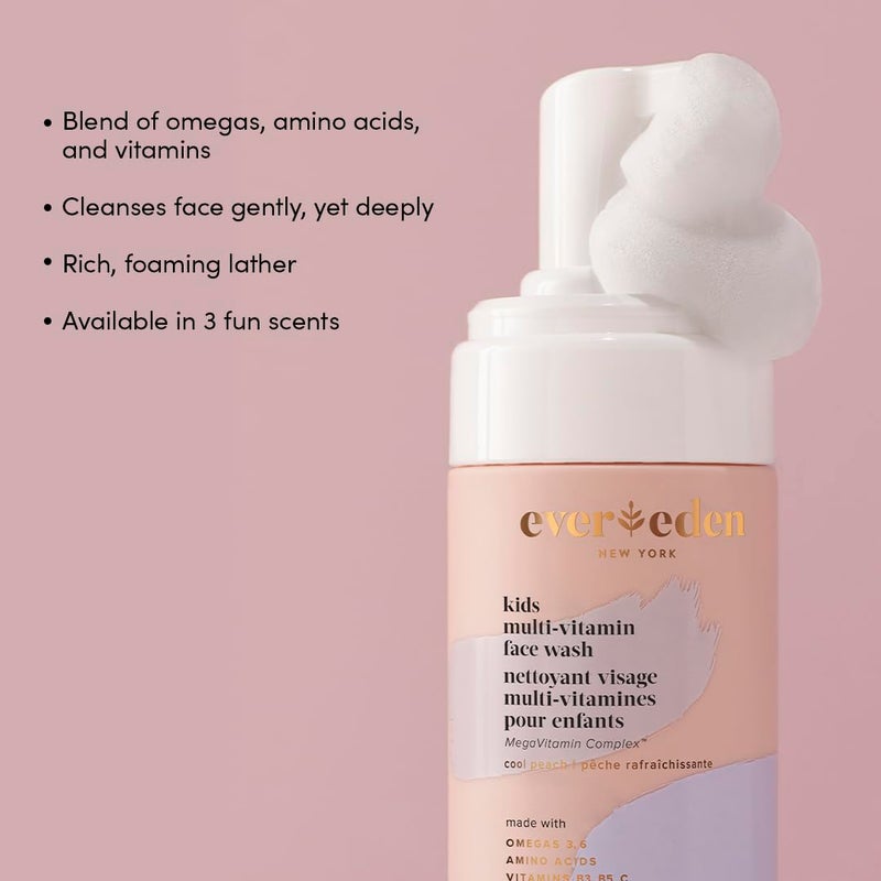 Evereden Kids Face Wash: Melon Juice, 3.4 fl oz. | Plant Based and Gentle Skin Care | Clean and Non-toxic Face Wash | Multi-Vitamin Kids Skin Care - Image 2