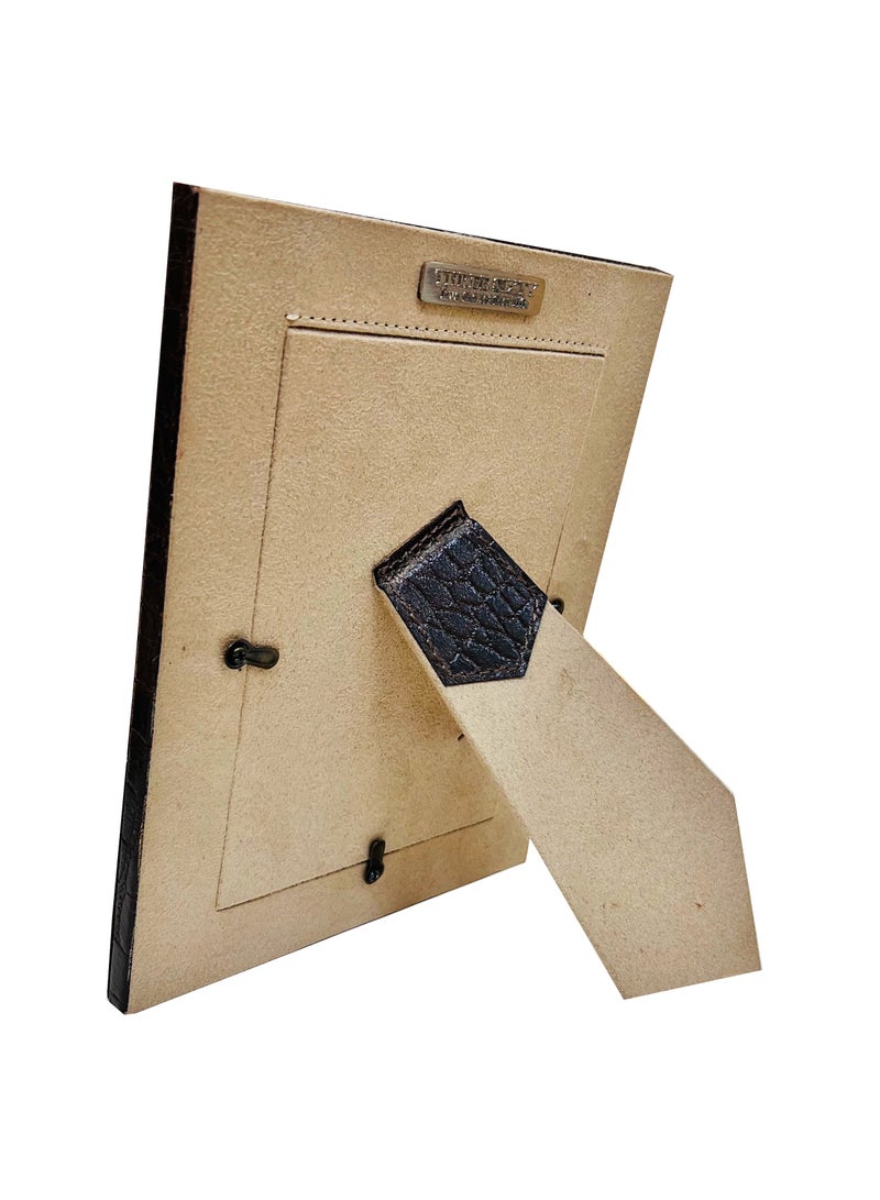 THREE SIXTY Tabletop Leather Photo Frame - Image 3