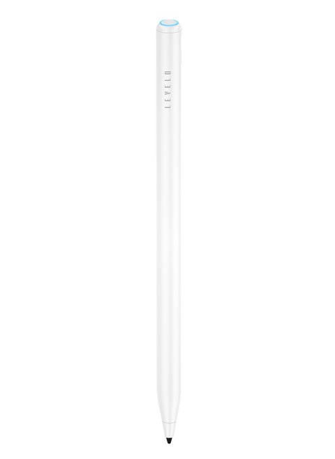 SkyInk 2 in 1 Stylus Pen and Ballpoint Pen For iPad and Writing Magnetic Adsorption Automatic Angle Sensitive Universal ballpoint Refill and Replaceable Palm Rejection Type-C Port For Charing - White