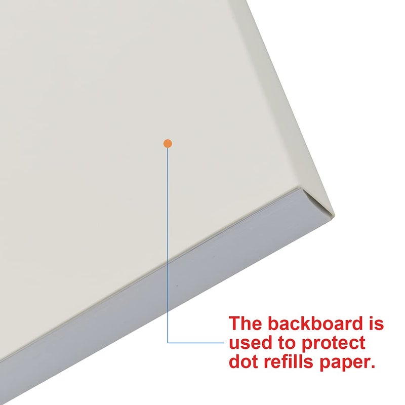 Getvow A4 Unpunched Refill Paper, Loose Leaf Filler Paper for Ring BinderDisc Notebook Planner Inserts, 100gsm Dot Grid White Paper, 100Sheets200Pages, 8.5 x 11 - Image 5