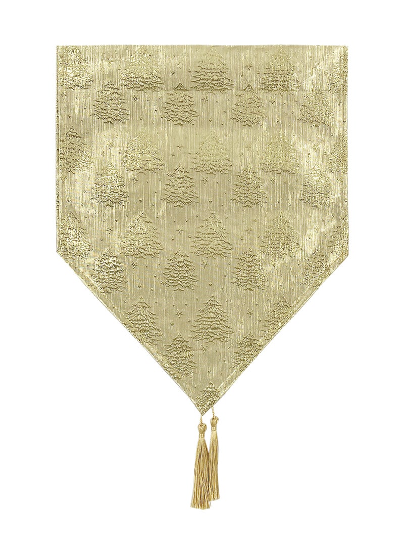 CHRISTMAS MAGIC Christmas Table Runner Gold 32x180cm  - Image 1