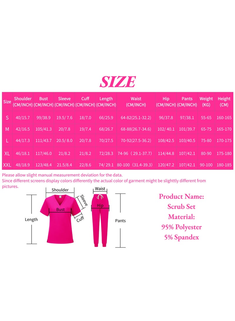 Loquat Womens Medical Scrubs Set Medical Uniform Set Purple - Image 2