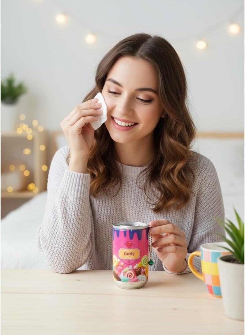 كاندي علبة مناديل مبللة محمولة | مناديل تنظيف | مناديل عالية الجودة فائقة النعومة ومضادة للبكتيريا | حامل أكواب للمناديل للسفر والمكتب والمنزل - Image 4