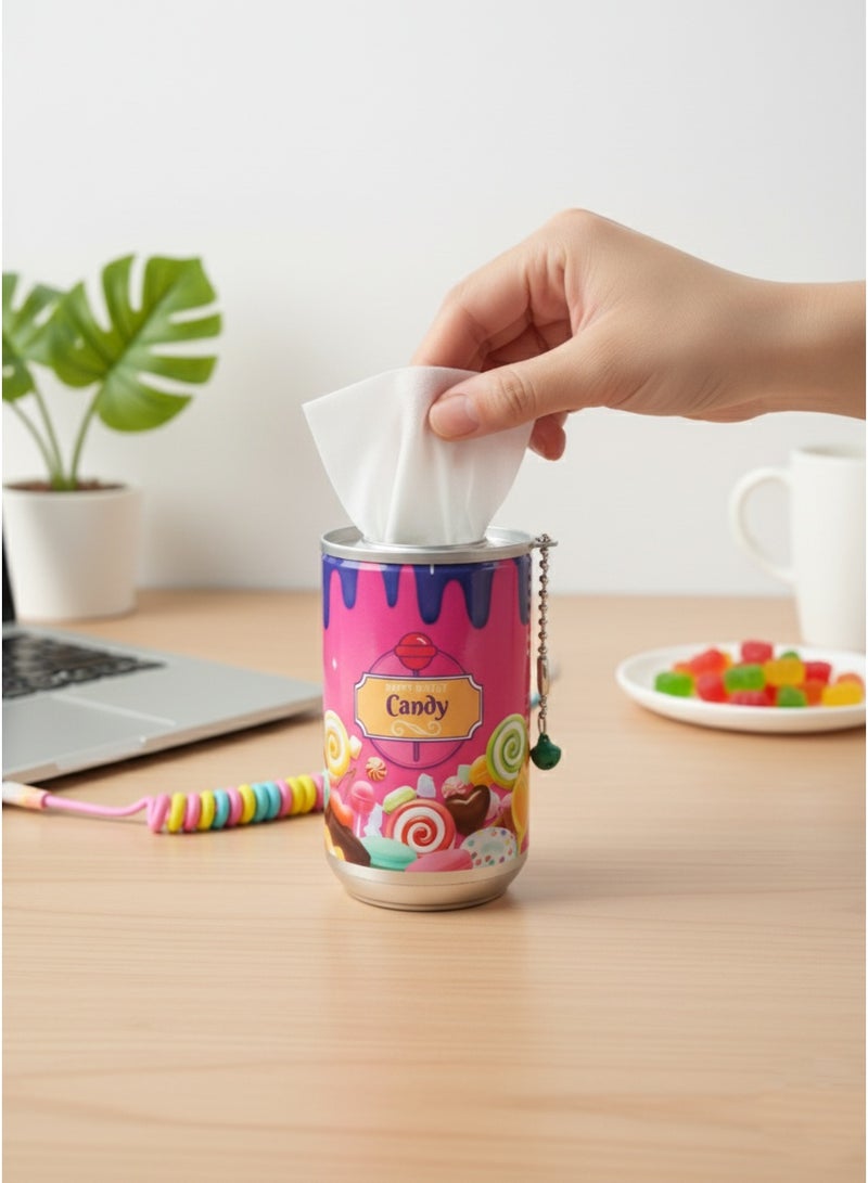 كاندي علبة مناديل مبللة محمولة | مناديل تنظيف | مناديل عالية الجودة فائقة النعومة ومضادة للبكتيريا | حامل أكواب للمناديل للسفر والمكتب والمنزل - Image 3