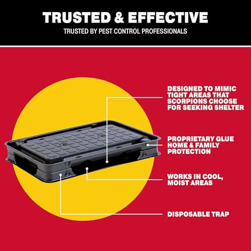 Catchmaster Scorpion Glue Tray Traps 6-Pack, Adhesive Scorpion Killer for Home, Simple Insect Traps Indoor, Sticky Bug Catcher for Kitchen, Garage, & Basement, Pest Control Glue Trap - Image 5
