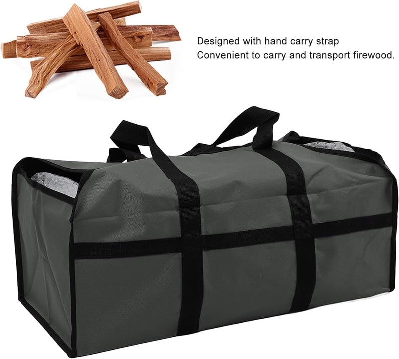 حقيبة كبيرة محمولة لحمل الحطب مقاس D للتخييم والمشي لمسافات طويلة والمواقد ومواقد الحطب - Image 5