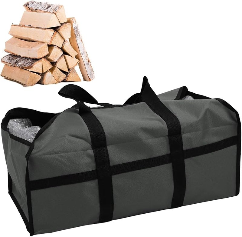 حقيبة كبيرة محمولة لحمل الحطب مقاس D للتخييم والمشي لمسافات طويلة والمواقد ومواقد الحطب - Image 2