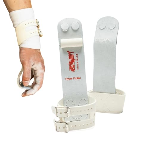 Reisport Protec Ring Gymnastics Grips for Men - Triple Strength Leather Hand Grips for Gymnastics Rings - Gymnastics Equipment & Accessories for Advanced Gymnasts - Image 1