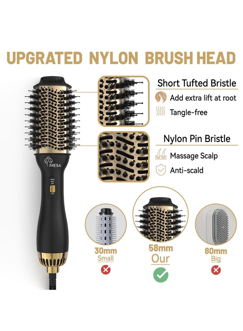 iMESA 1000W 4-in-1 Blow Dryer Brush, Hot Air Brush Comb Hair Dryer with 3 Heat Settings, Fast Drying & Styling Volumizer for All Hair Types - Image 5