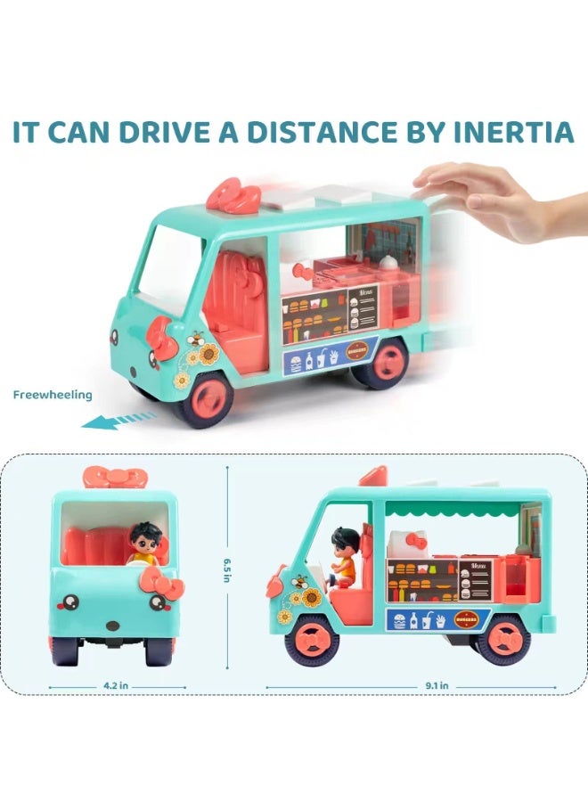 TOY GARDEN Mini Camper Toy RV for Girls – Inertia Camping Van Playset with Dolls & Accessories | Dream House Dining Car for Kids 3-7+ Years  - Image 4