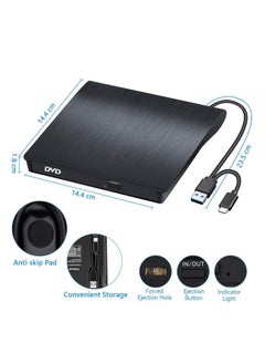 Generic External CD/DVD Drive USB 3.0 Type C, BEVA USB C Type C Drive Easy Plug and Play for All Laptops and Desktops Windows 7/8/10/11 and Mac OS for MacBook, MacBook Pro, MacBook  - Image 2