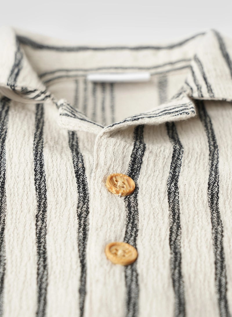 POPEES Striped Half Sleeve Shirt for Boys  - Image 3