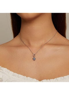 erorex 925 Sterling Silver Pendant Beads Fit For Pandora Charm Bracelets Girls Jewelry Beads Women Gift Bracelets And Necklaces Dream Magic Love Blue Heart Charms With Butterfly Blue Heart  - Image 4