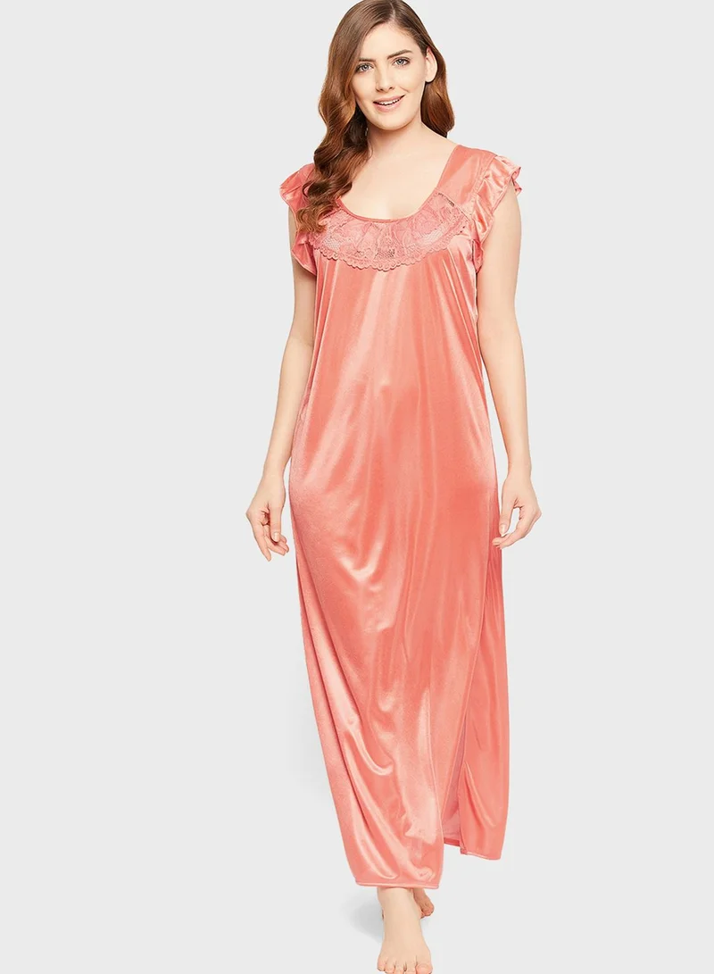 Clovia Lace Detail Nightdress