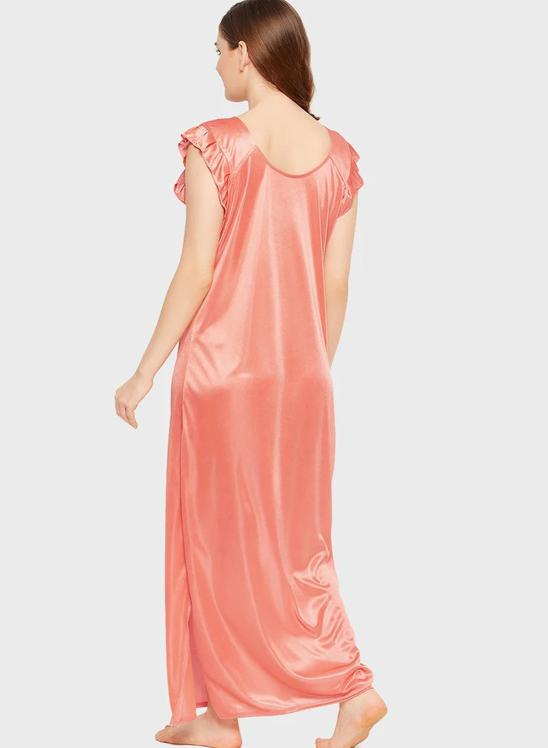 Clovia Lace Detail Nightdress
