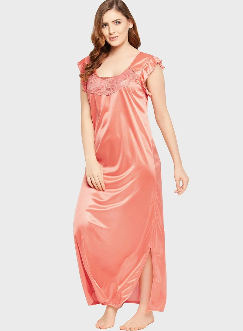 Clovia Lace Detail Nightdress
